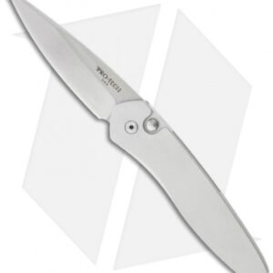 Protech Newport Silver Automatic Knife (3" Stonewash) 3401