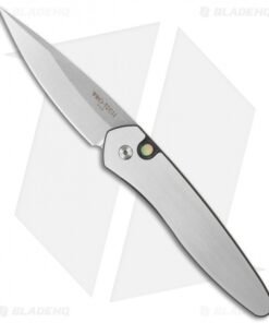 Pro-Tech Custom Steel Newport Automatic Knife Two-Tone (3" Stonewash) 3420
