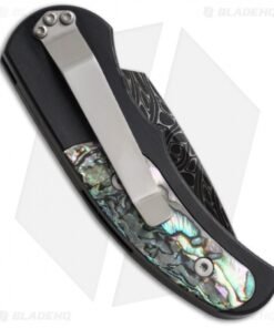 Alternative view of Pro-Tech Custom J4 Runt Automatic Knife w/ Abalone (1.94" Damascus) 4450-AB
