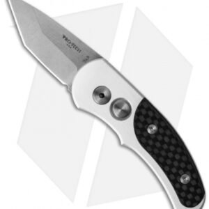 Pro-Tech Runt J4 Tanto Automatic Knife Carbon Fiber (1.94" Stonewash) 5400