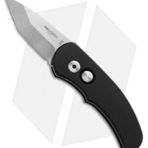 Pro-Tech Runt J4 Tanto Automatic Knife Black (1.94" Stonewash) 5411