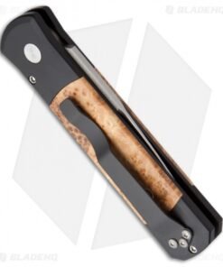 Alternative view of Pro-Tech Godson Automatic Knife Black Ash Burl (3.15" Satin) 706-BA