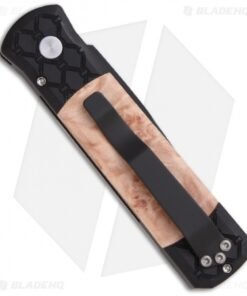 Alternative view of Pro-Tech Godson Knife Weave Handle w/ Maple Burl (3.15" Black Plain) 742