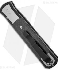 Alternative view of Pro-Tech Custom Steel Godfather Automatic Knife Carbon Fiber (4" Black) 949BT