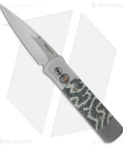 Protech Steel Custom Godson Automatic Knife w/ Brain Coral (3.15" Mirror Plain)
