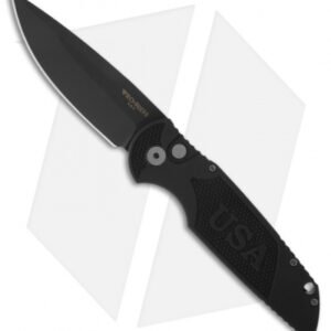 Pro-Tech TR-3 D2 USA Tactical Response Automatic Knife (3.5" Black Plain)