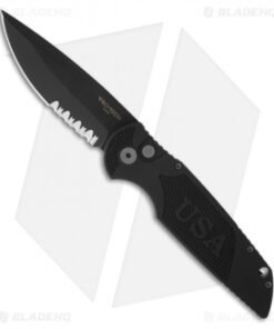 Pro-Tech TR-3 D2 USA Tactical Response Automatic Knife (3.5" Black Serr)