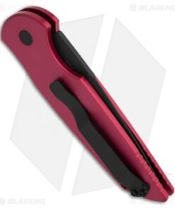Alternative view of Protech Tactical Response TR-3 D2 Red Automatic Knife w/ Grooves (3.5" Plain)