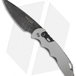 Pro-Tech TR-4 Steel Custom Tactical Response Knife (4" Crist Damascus)