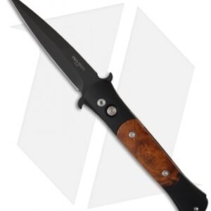 Pro-Tech The Don Automatic Knife w/ Desert Ironwood (3.5" Black) DIW Limited