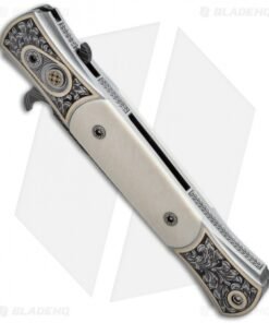 Alternative view of Pro-Tech The Don Ultimate Custom Automatic Knife Ivory (3.5" Damascus)