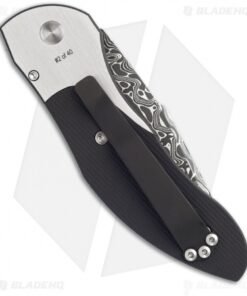 Alternative view of Protech Steel & Skull Custom Doru Automatic Knife (3.5" Damascus)