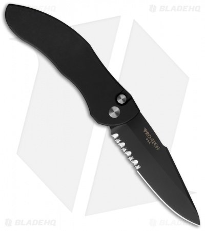 Pro-Tech Elishewitz Doru Left-Handed Automatic Knife (3.5" Black Serr) 2033