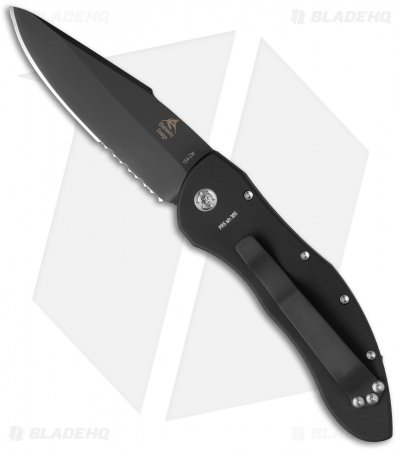 Pro-Tech Elishewitz Doru Left-Handed Automatic Knife (3.5" Black Serr) 2033 - Image 2