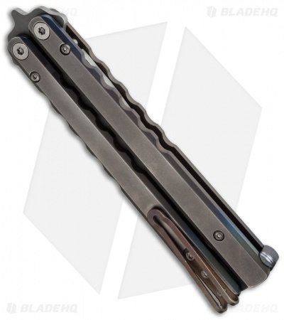 Pro-Tech FlyFather Balisong Butterfly Knife Satin Fade+Random Clip (Bead Blast) - Image 2