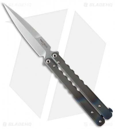 Pro-Tech FlyFather Balisong Butterfly Knife BB Random Fade + Clip (Stonewash)