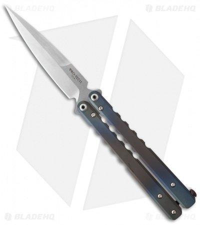 Pro-Tech FlyFather Balisong Butterfly Knife BB Random + Fade Clip (Stonewash)