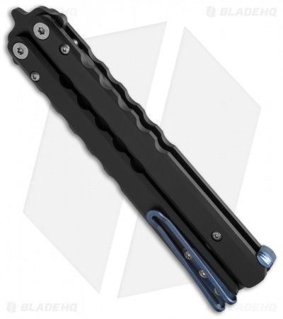 Pro-Tech FlyFather Butterfly Knife DLC Black Titanium w/Clip (4.25" Black) - Image 2