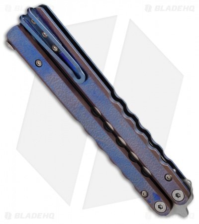Pro-Tech FlyFather Balisong Butterfly Knife w/ Clip (4.25" Stonewash) - Image 2