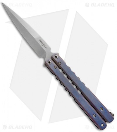 Pro-Tech FlyFather Balisong Butterfly Knife w/ Clip (4.25" Stonewash)