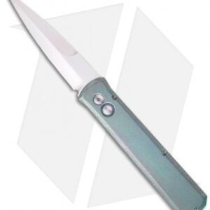 Protech Custom Titanium Godfather Automatic Knife (4" Hand Satin)