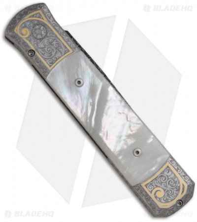 Pro-Tech Masterpiece Custom Godfather Auto w/ Mother of Pearl (4" Damascus) - Image 3