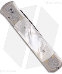 Alternative view of Pro-Tech Ultimate Custom Steel Godfather Knife w/ Mother of Pearl (4" Damascus)