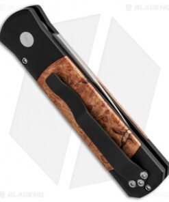 Alternative view of Pro-Tech Godson Automatic Knife w/ Afzelia Lay Burl (3.15" Satin) 706-AB
