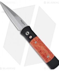 Pro-Tech Godson Custom Red Apple Coral Automatic Knife (3.15" Satin Plain) LTD