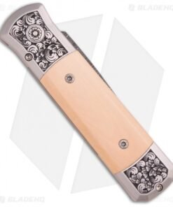 Alternative view of Protech Ultimate Custom Steel Godson Knife w/ Mastodon Ivory (3.15" Damascus)