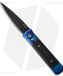 Pro-Tech Godfather Blue Jazz Automatic Knife Black G-10 (4" Black) 909BT
