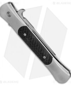 Alternative view of Pro-Tech Large Don Silver Automatic Knife Carbon Fiber (4.5" Satin) 1944