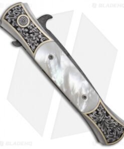 Alternative view of Pro-Tech Large Don Ultimate Masterpiece Custom Knife Mother of Pearl Damascus