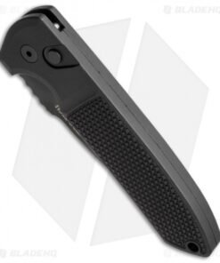 Alternative view of Pro-Tech Les George Rockeye Auto Knife Black Knurled (3.375" Black Serr) CPM-D2