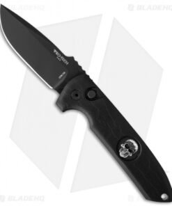 Pro-Tech Les George Rockeye Skull Automatic Knife Patterned (3.375" Black)