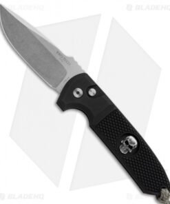 Pro-Tech Les George Rockeye Skull Automatic Knife Knurled (3.375" Stonewash)