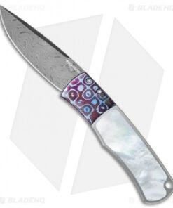 Pro-Tech Magic BR-1 "Whiskers" Custom Steel Knife MOP/Moku-Ti (Damascus)