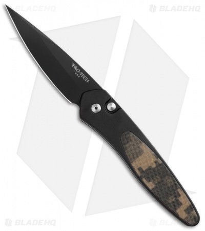 Pro-Tech Newport Automatic Knife Camo G-10 (3" Black) 3425