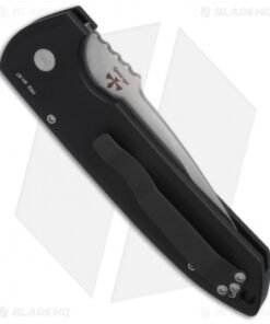 Alternative view of Pro-Tech Les George Rockeye Automatic Knife Knurled (3.375" Stonewash Serr)