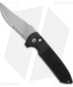 Pro-Tech Les George Rockeye Automatic Knife Knurled (3.375" Stonewash Serr)