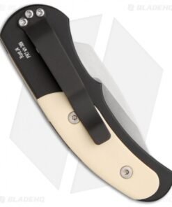 Alternative view of Pro-Tech Runt J4 Tuxedo Automatic Knife Black/Ivory Micarta (1.94" Satin) 4451