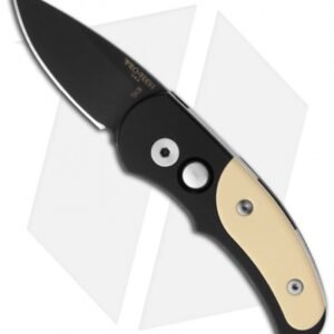 Pro-Tech Runt J4 Tuxedo Automatic Knife w/ Ivory Micarta (1.94" Black) 4452