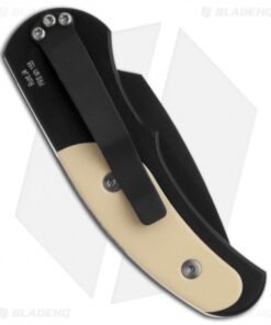 Alternative view of Pro-Tech Runt J4 Tuxedo Automatic Knife w/ Ivory Micarta (1.94" Black) 4452