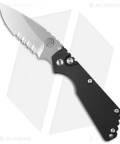 Strider + Pro-Tech SnG Automatic Knife Solid Black Aluminum (3.5" SW Serr) 2402
