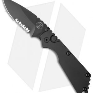 Strider + Pro-Tech SnG Automatic Solid Black Aluminum (3.5" Black Serr) 2404