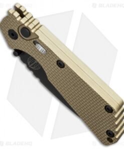 Alternative view of Strider + Pro-Tech SnG Automatic Knife Desert Tan Knurled w/Safety (3.5" Black)