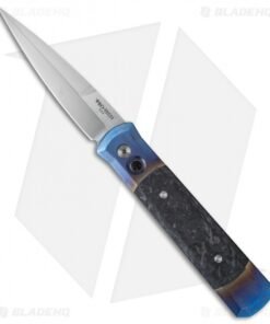 Pro-Tech Godfather Custom Automatic Knife Color Fade Ti/CF (4" Satin)