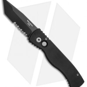 Pro-Tech TR-1.4S Tactical Response Tanto Automatic Knife (3" Black Serr)