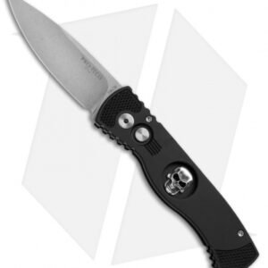Pro-Tech TR-2.60 Skull Tactical Response Automatic Knife Black (3" Stonewash)