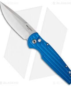 Protech Tactical Response 3 Blue Automatic Knife (3.5" Satin Plain) TR-3